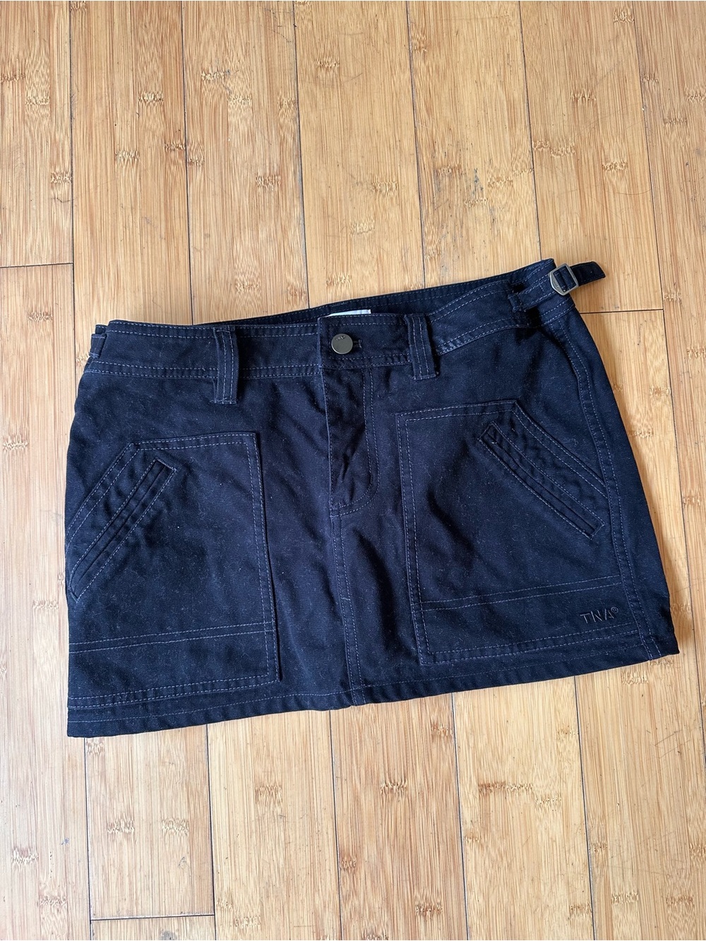 Aritzia TNA Black Cargo Mini Skirt